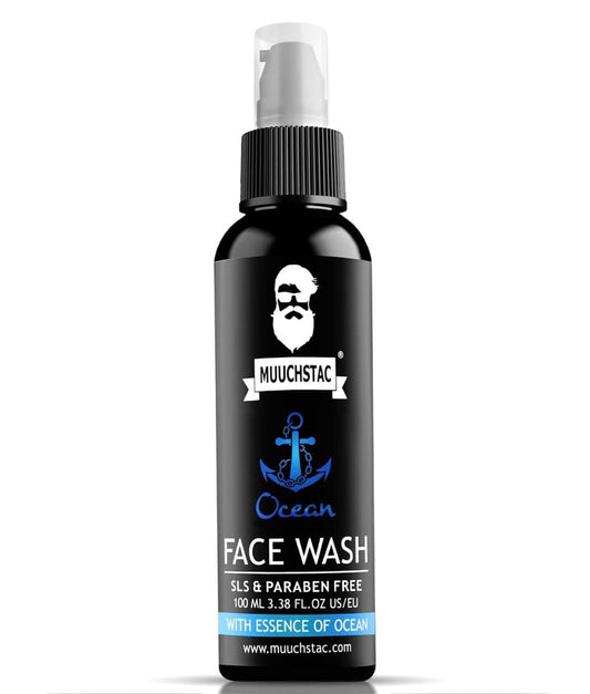 Muuchstac Ocean Face Wash for Men | Fight Acne & Pimples, Brighten Skin, Clears Dirt, Oil Control, Refreshing Feel - Multi-Action Formula | 100 ml (Copy)